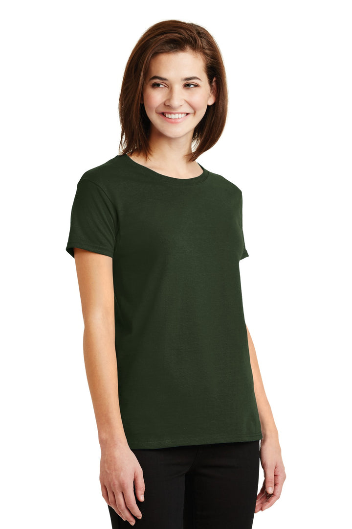 Forest Green Gildan Women's Ultra Cotton 100% US Cotton T-Shirt. 2000L