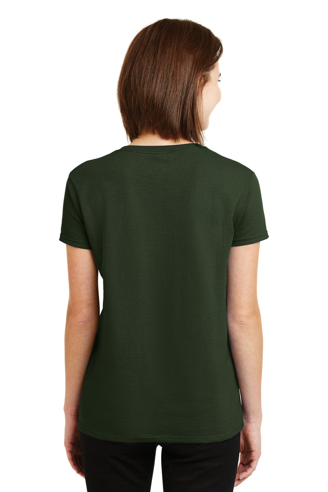 Forest Green Gildan Women's Ultra Cotton 100% US Cotton T-Shirt. 2000L