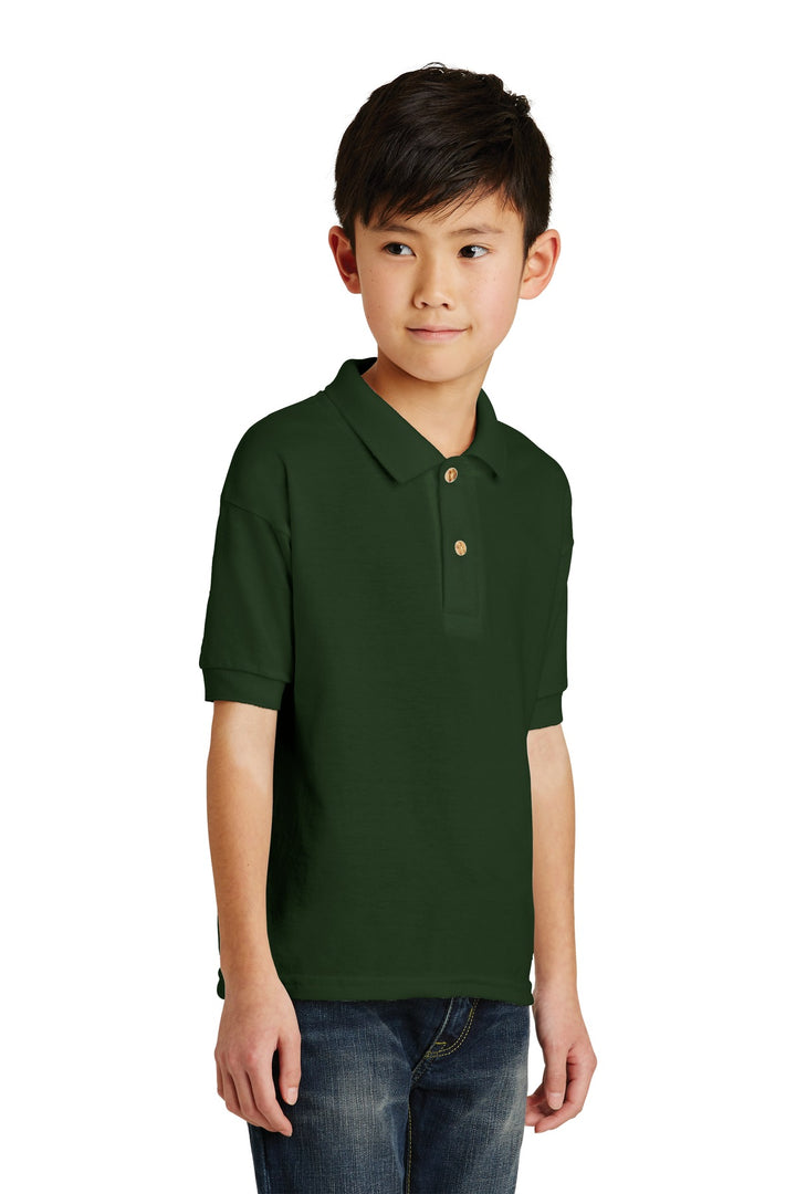 Forest Green Gildan Youth DryBlend 6-Ounce Jersey Knit Sport Shirt. 8800B