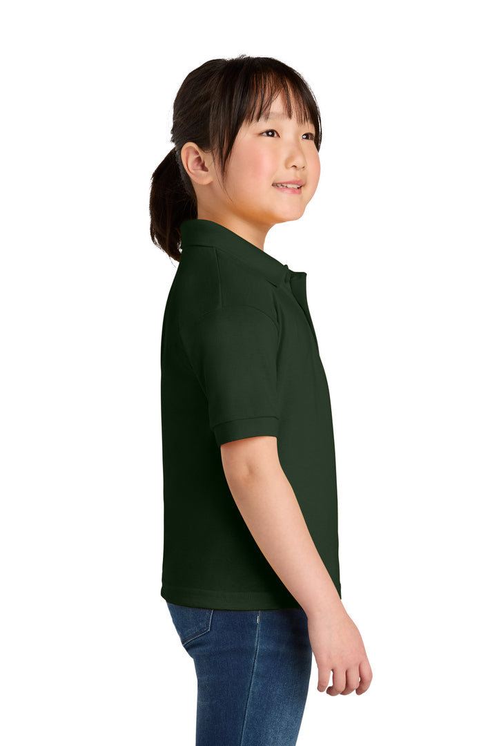 Forest Green Gildan Youth DryBlend 6-Ounce Jersey Knit Sport Shirt. 8800B