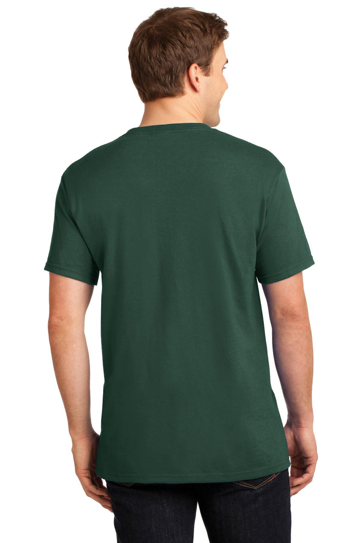 Forest Green Jerzees - Dri-Power 50/50 Cotton/Poly Pocket T-Shirt. 29MP