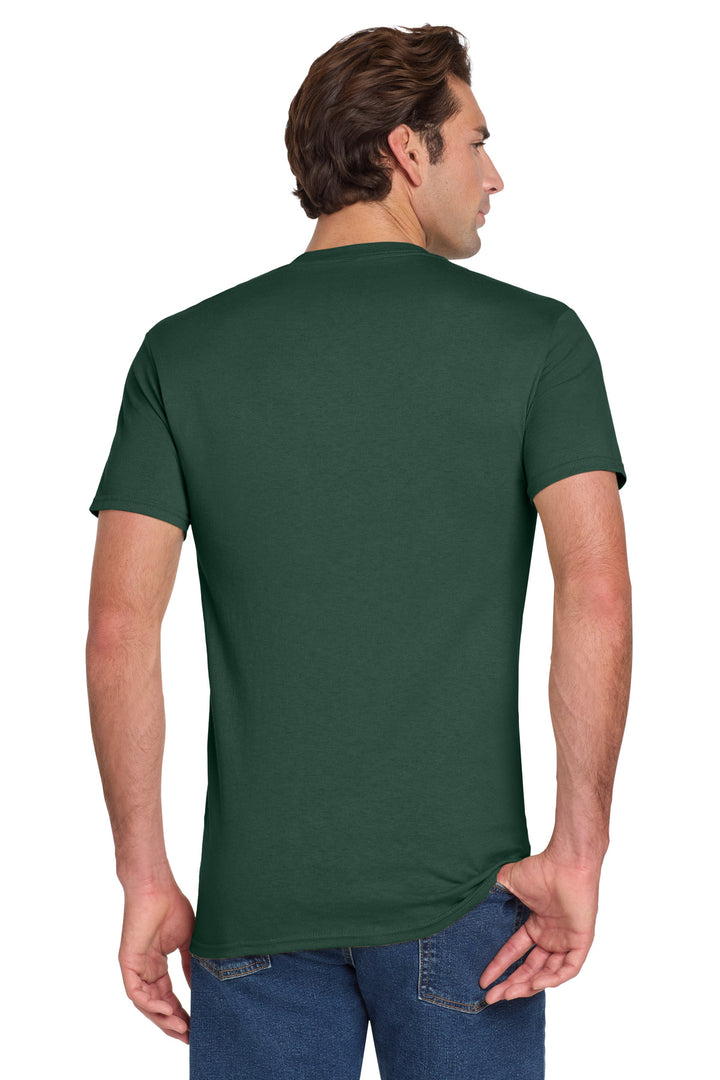 Forest Green Jerzees - Dri-Power 50/50 Cotton/Poly Pocket T-Shirt. 29MP