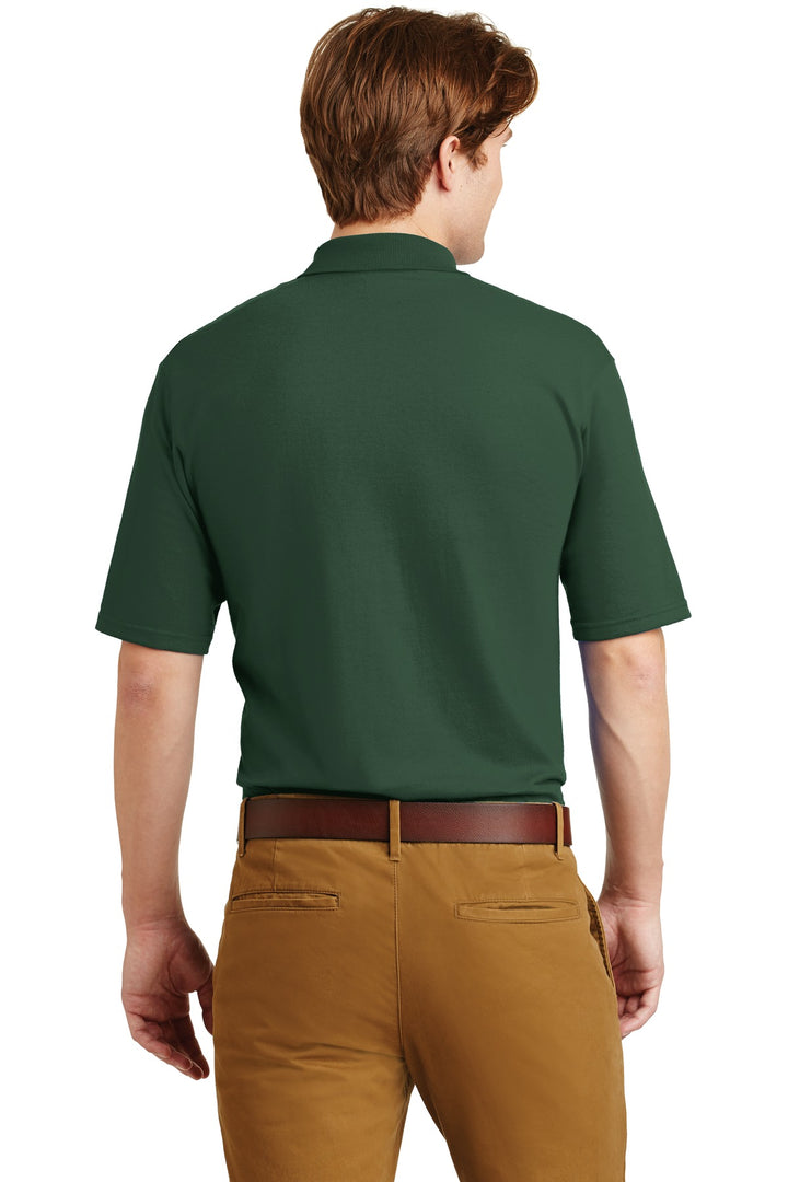 Forest Green Jerzees Dri-Power Pocket Sport Shirt. 436MP