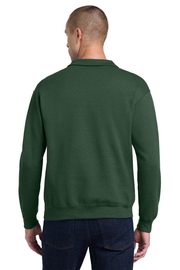 Forest Green Jerzees - NuBlend 1/4-Zip Cadet Collar Sweatshirt. 995M