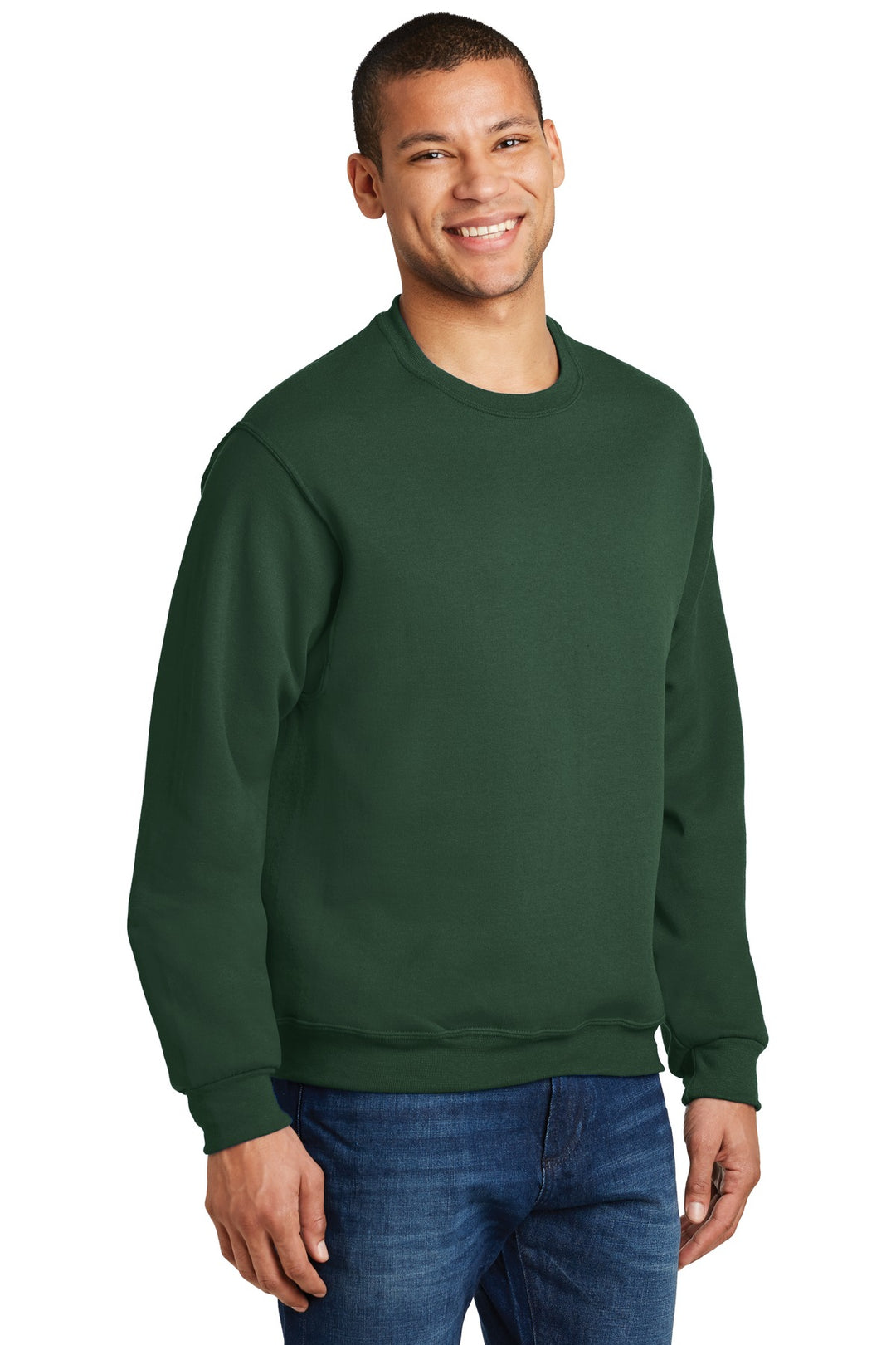 Forest Green Jerzees - NuBlend Crewneck Sweatshirt. 562M