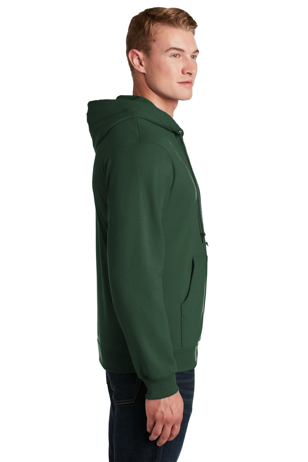 Forest green Jerzees - NuBlend Full-Zip Hooded Sweatshirt. 993M