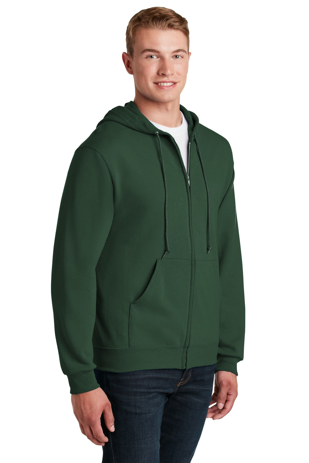 Forest green Jerzees - NuBlend Full-Zip Hooded Sweatshirt. 993M