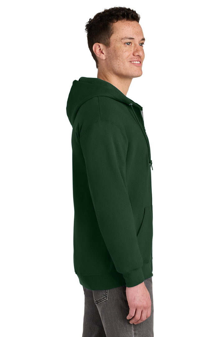 Forest green Jerzees - NuBlend Full-Zip Hooded Sweatshirt. 993M