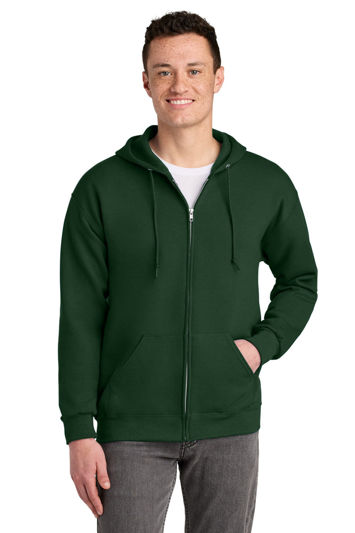 Forest green Jerzees - NuBlend Full-Zip Hooded Sweatshirt. 993M