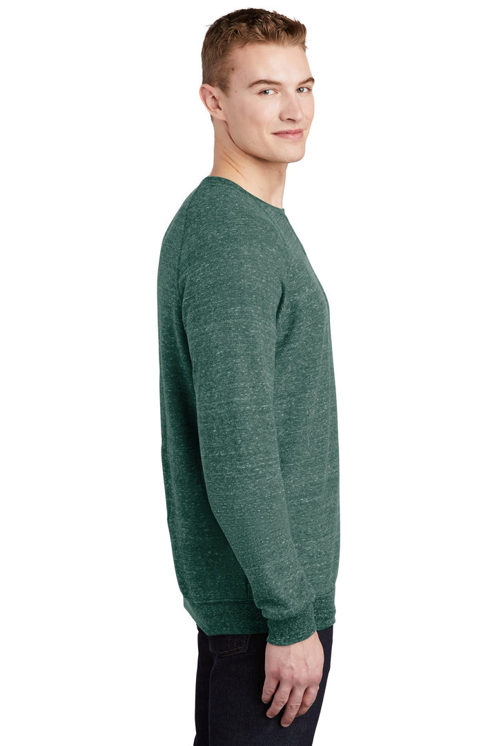 Forest Green Jerzees Snow Heather French Terry Raglan Crew 91M