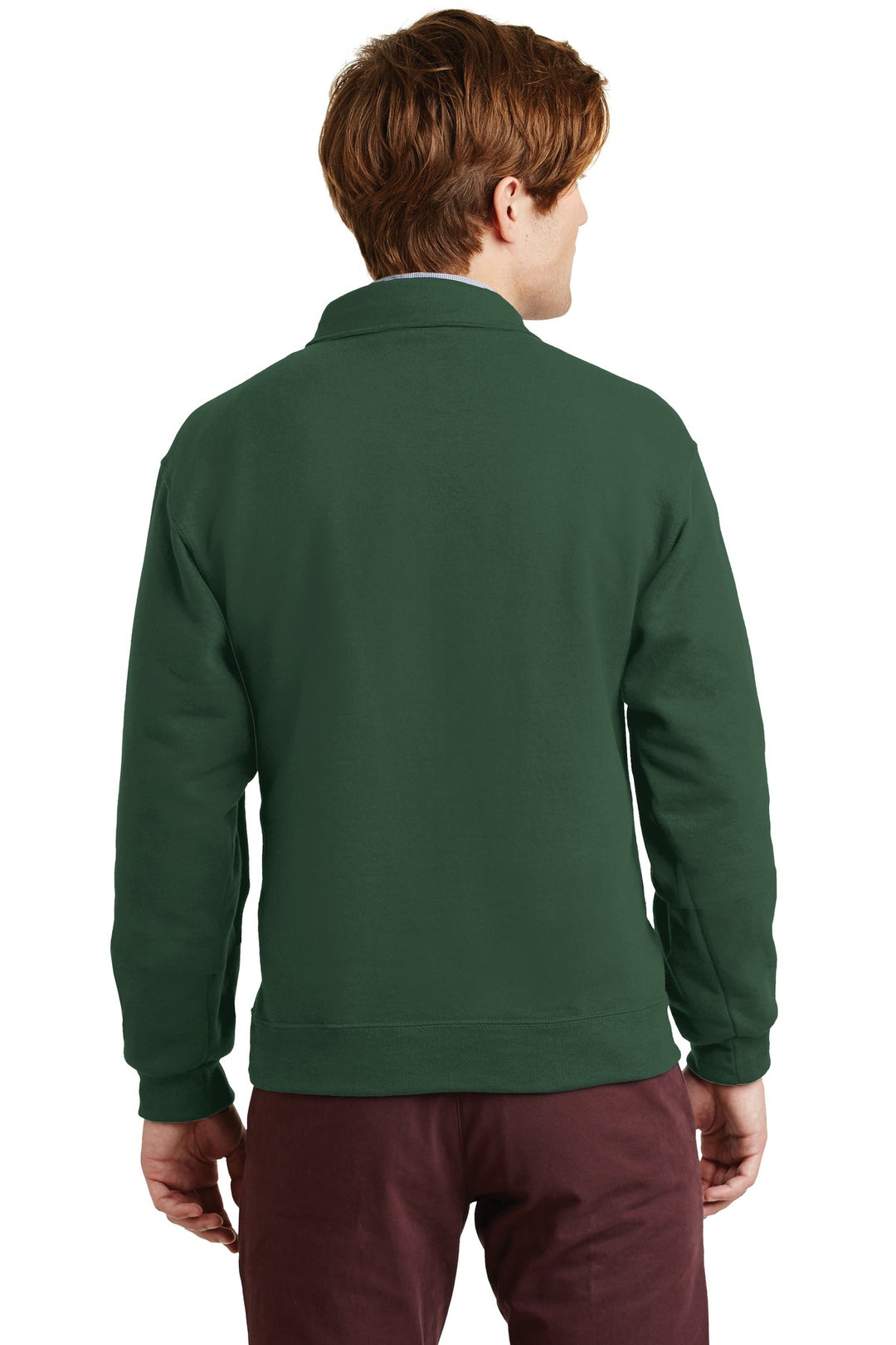 Forest Green Jerzees Super Sweats NuBlend - 1/4-Zip Sweatshirt with Cadet Collar. 4528M