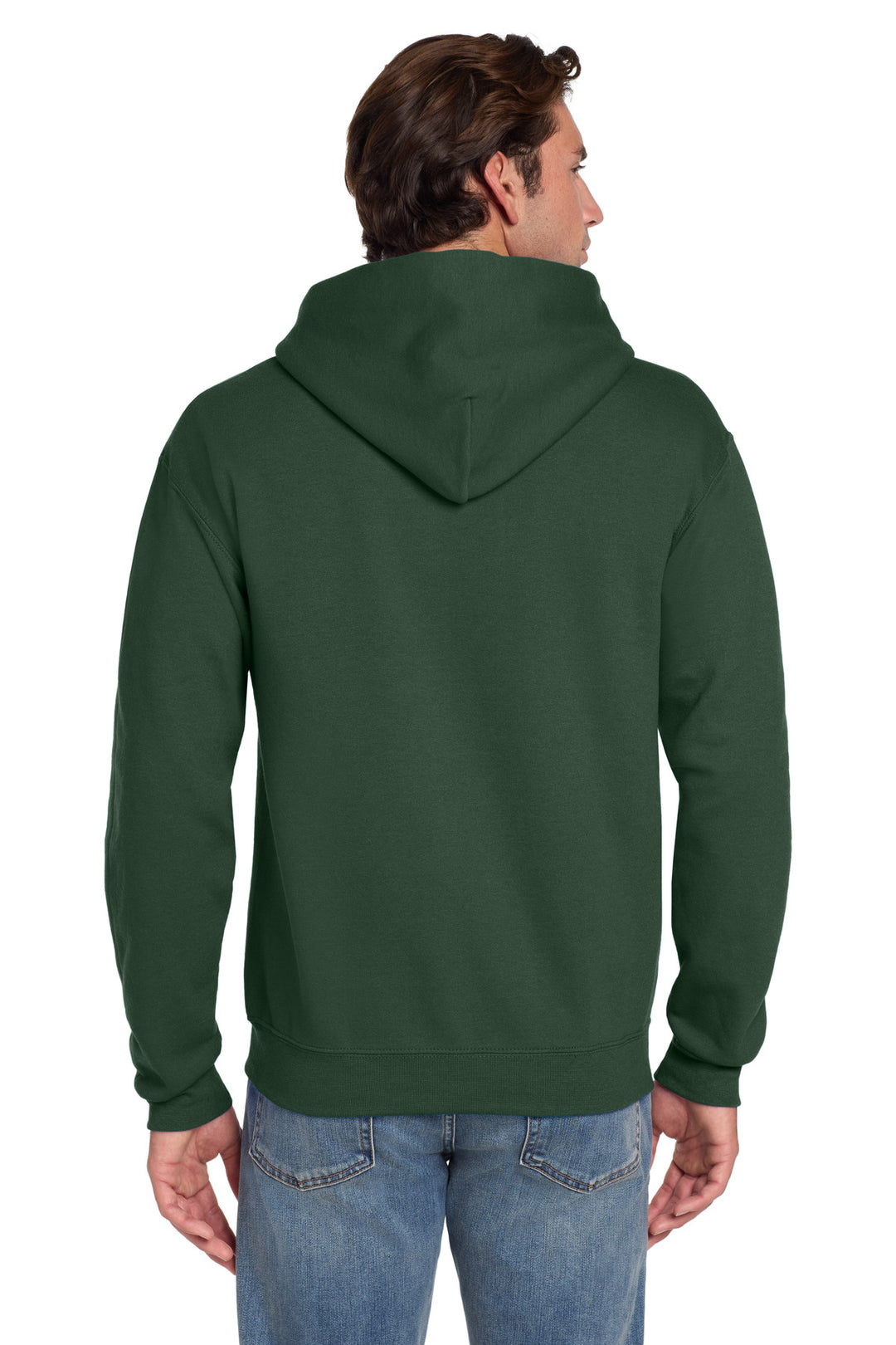 Forest Green Jerzees Super Sweats NuBlend - Pullover Hooded Sweatshirt. 4997M