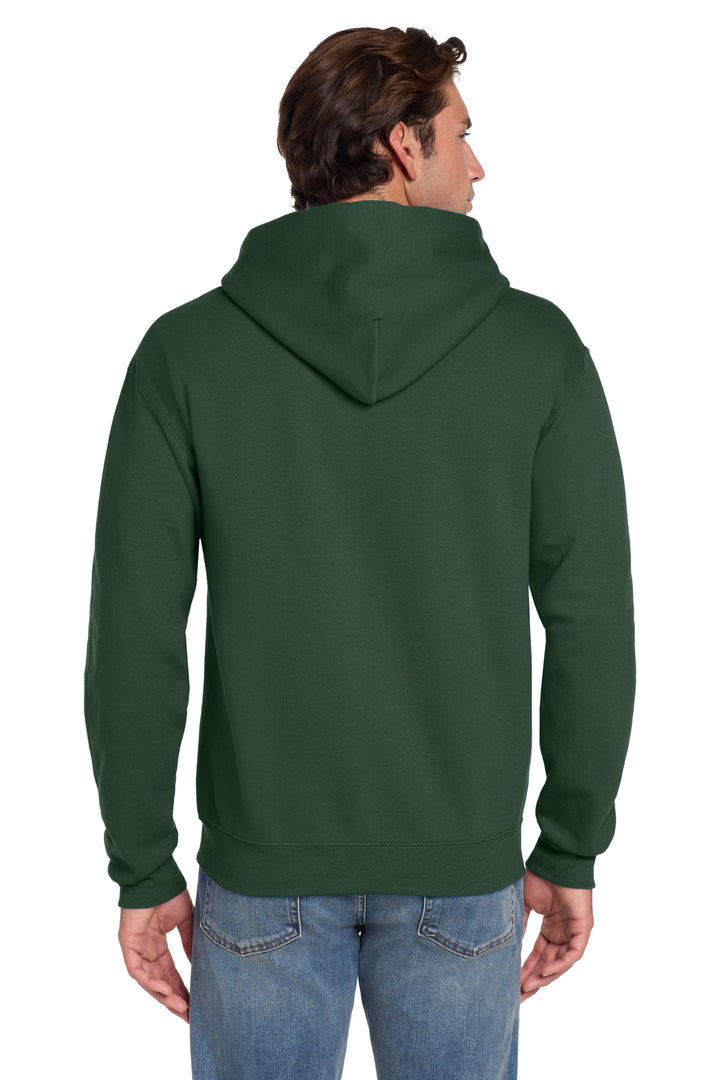 Forest Green Jerzees Super Sweats NuBlend - Pullover Hooded Sweatshirt. 4997M