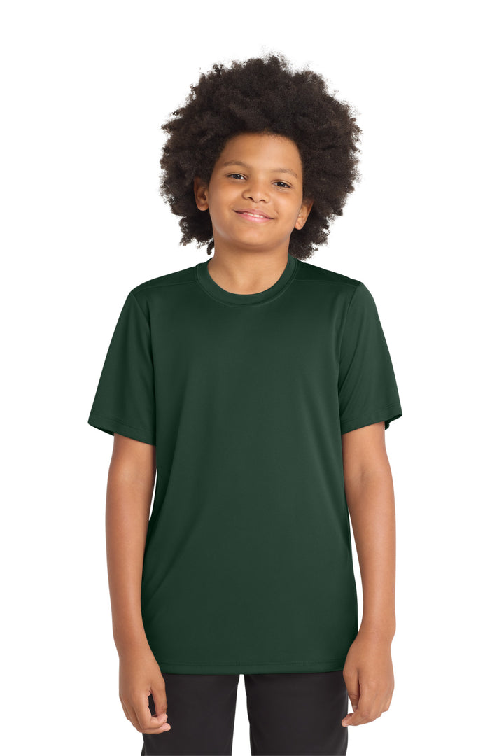 Forest Green Sport-Tek Youth Posi-UV Pro Tee. YST420
