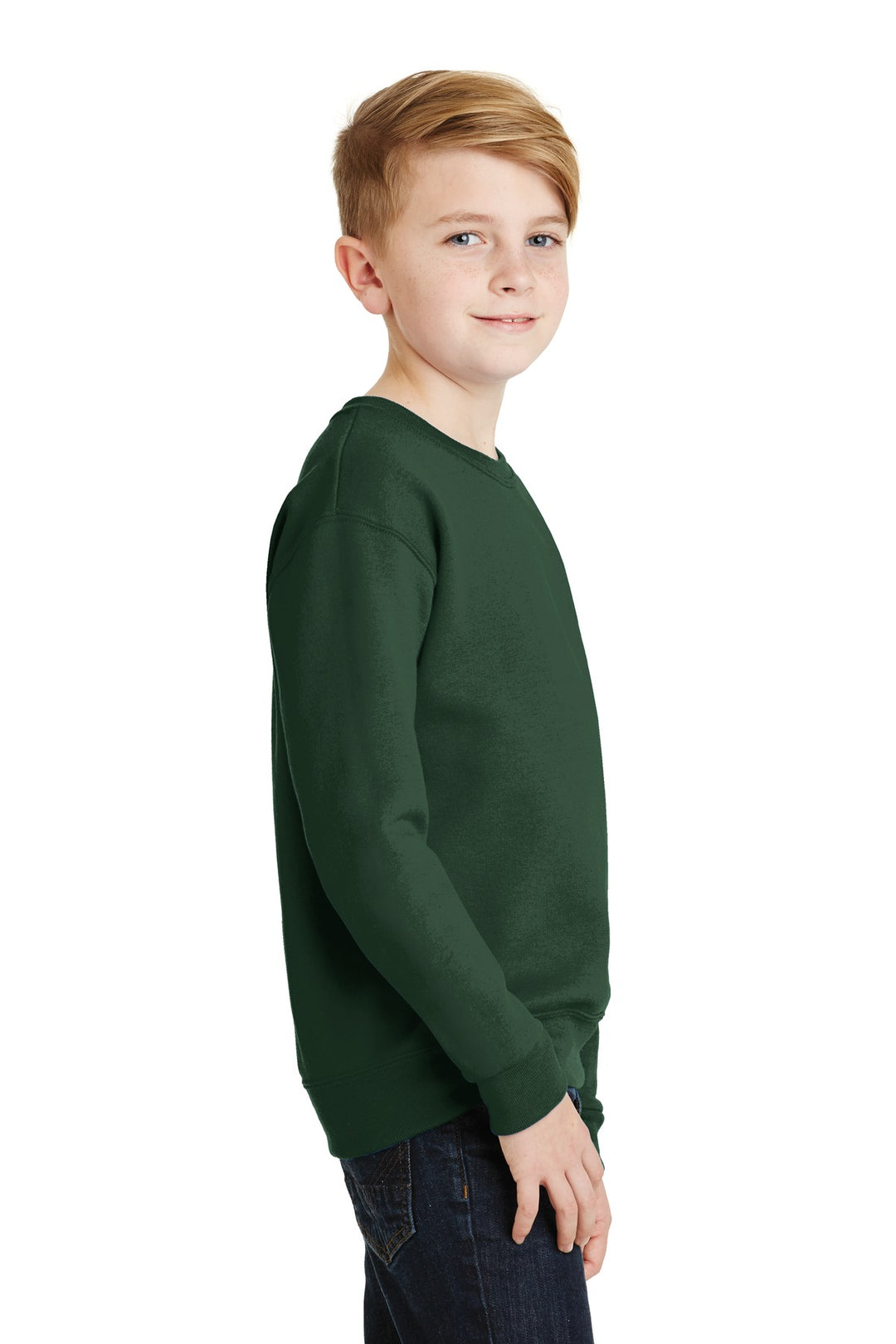 ForestGrn Jerzees - Youth NuBlend Crewneck Sweatshirt. 562B