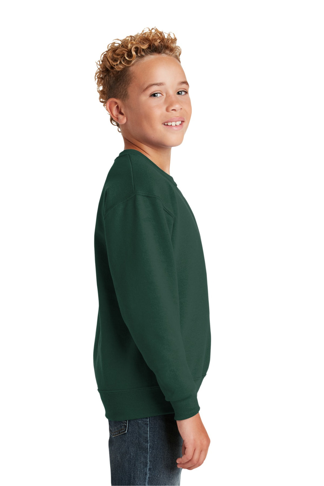 ForestGrn Jerzees - Youth NuBlend Crewneck Sweatshirt. 562B