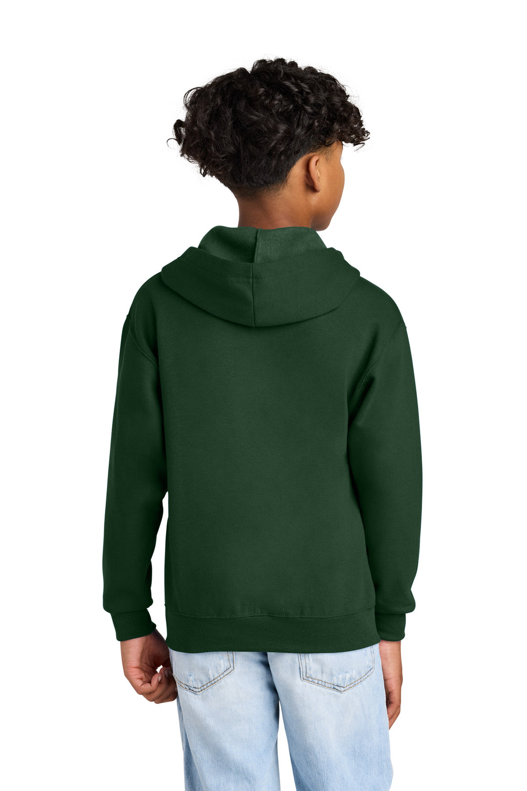 ForestGrn Jerzees - Youth NuBlend Full-Zip Hooded Sweatshirt. 993B