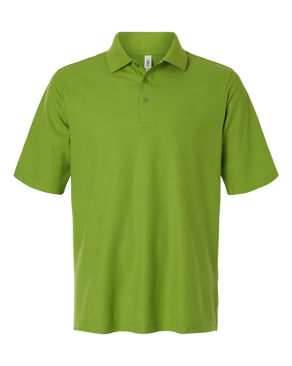 Front View of Acid Green Men's Resolve CVC Performance Pique Polo - CE106