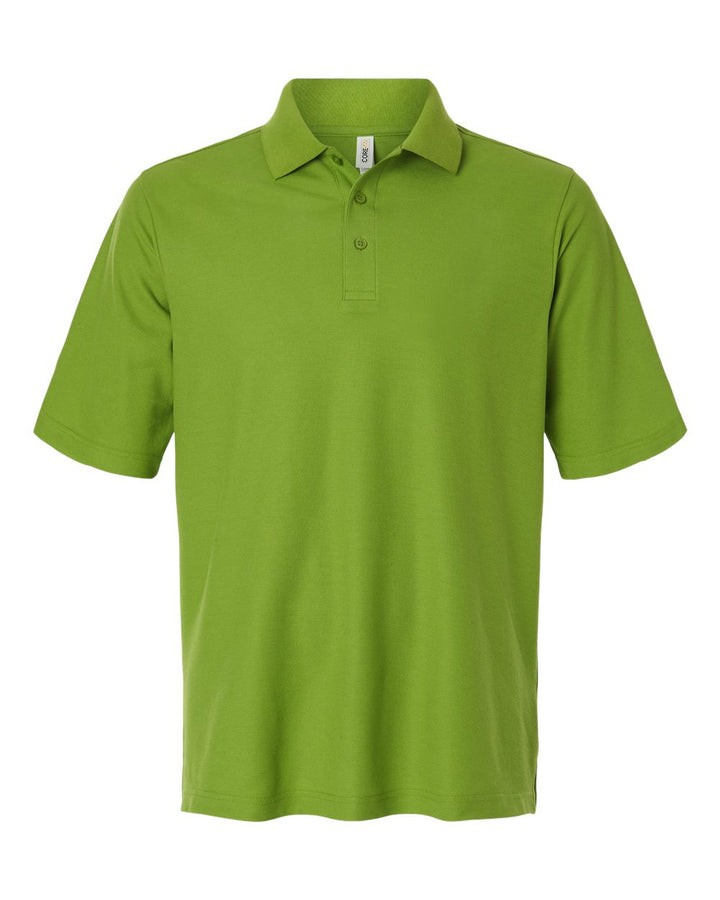 Front View of Acid Green Men's Resolve CVC Performance Pique Polo - CE106