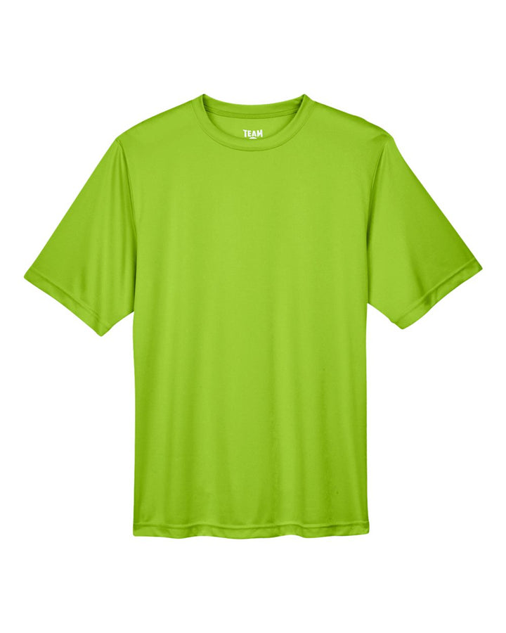 Front View of Acid Green Men's Zone Performance T-Shirt - TT11