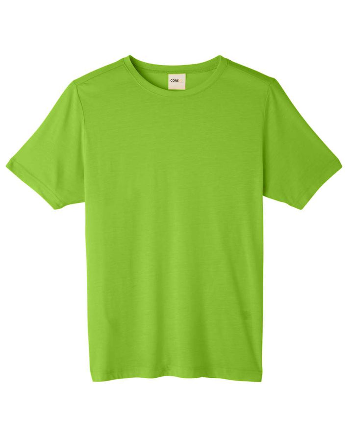 Front View of Acid Green Unisex Fusion ChromaSoft™ Performance T-Shirt - CE111