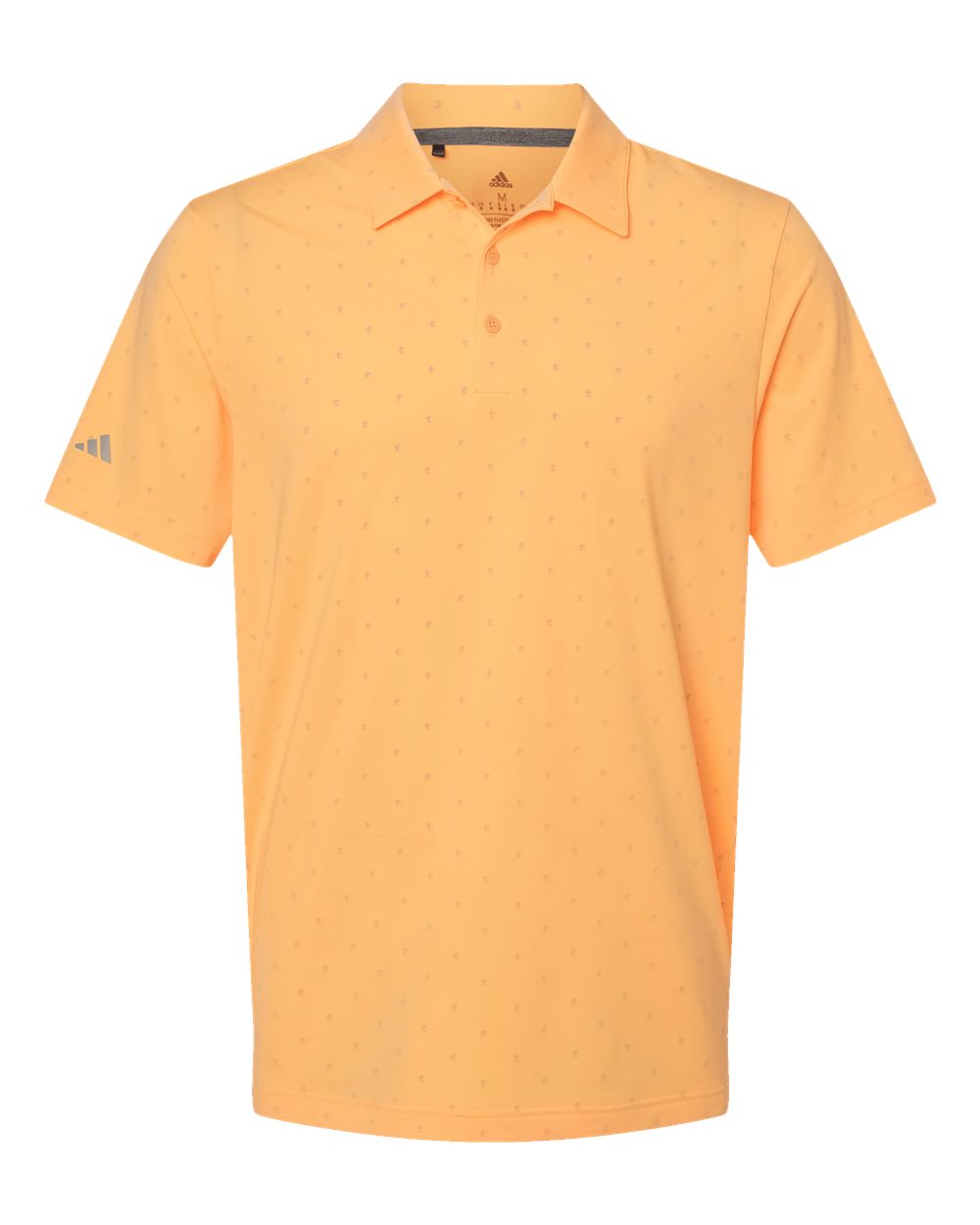 Front View of Acid Orange/ Grey Two Pine Tree Polo - A574