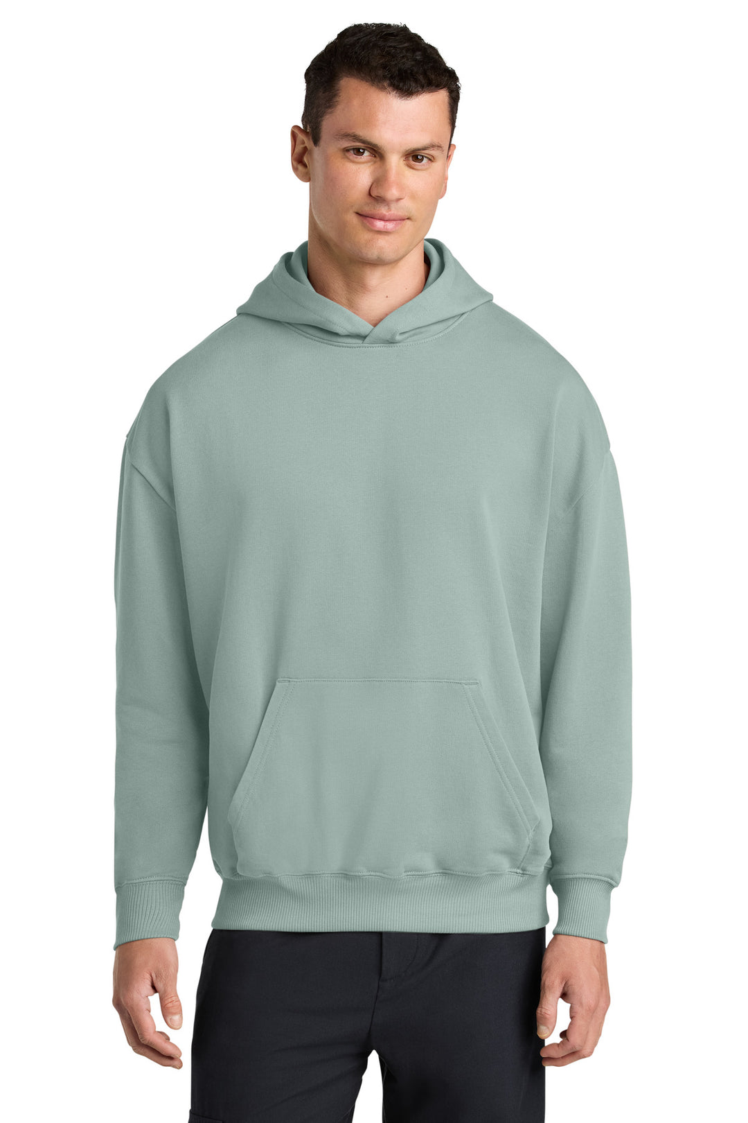 Front View of Aloe Stanley/Stella Unisex Cooper Dry Hooded Sweatshirt SXU028