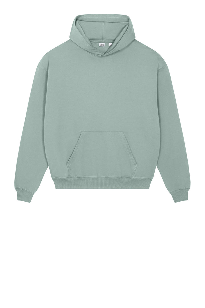 Front View of Aloe Stanley/Stella Unisex Cooper Dry Hooded Sweatshirt SXU028