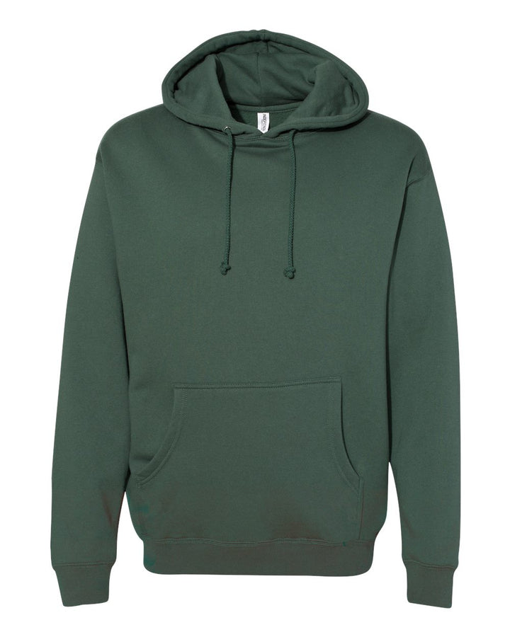 Front View of Alpine Green Heavyweight Hooded Sweatshirt - IND4000