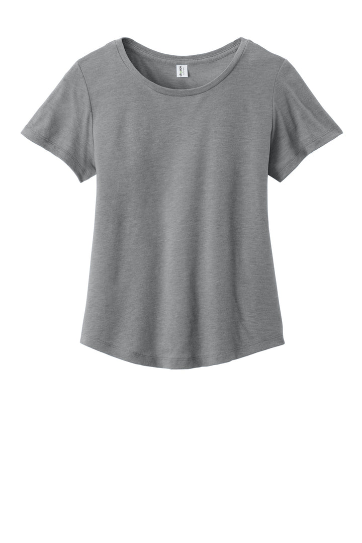 Front View of AlumGrey Allmade Women's Relaxed Tri-Blend Scoop Neck Tee AL2015