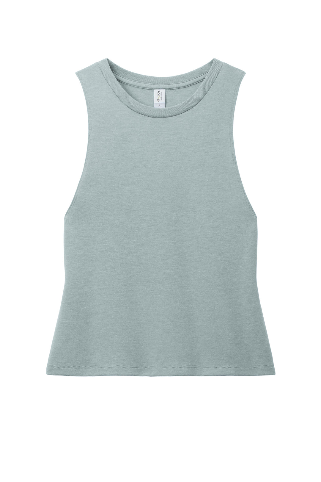 Front View of AlumGrey Allmade Women's Tri-Blend Muscle Tank AL2020