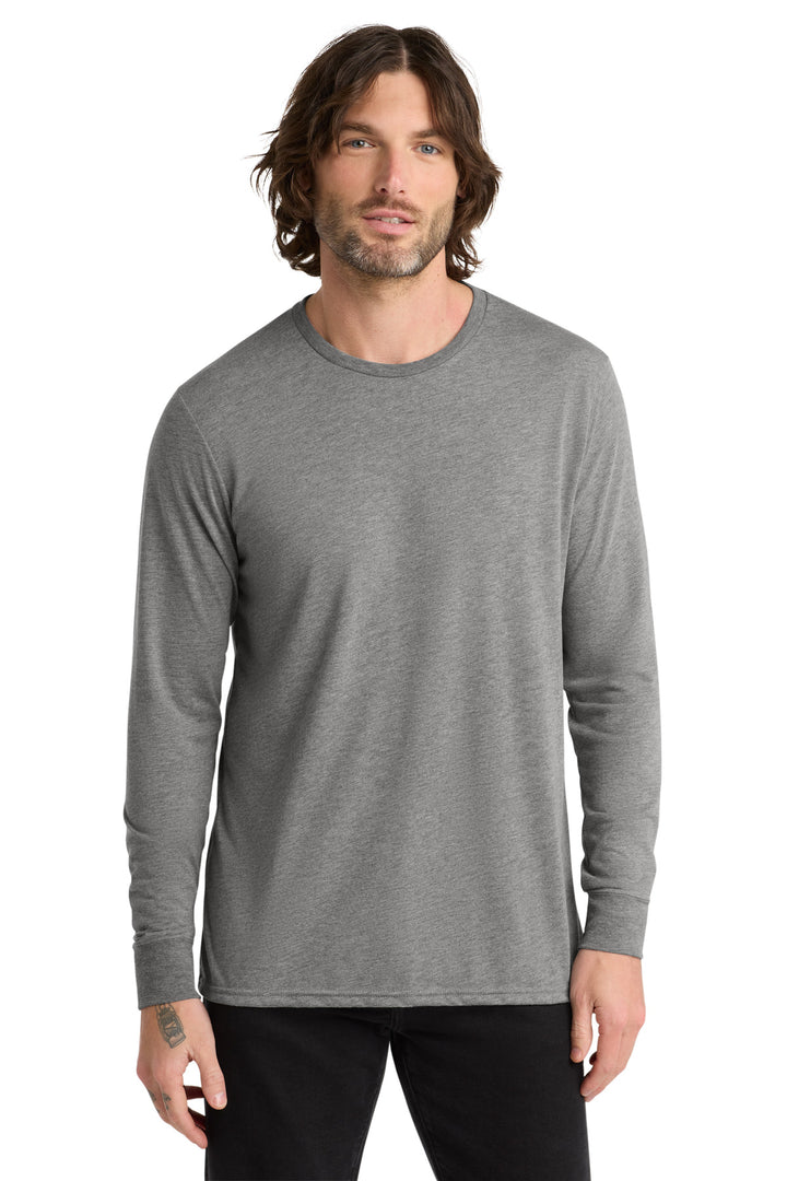 Front View of Aluminum Grey Allmade Unisex Tri-Blend Long Sleeve Tee AL6004