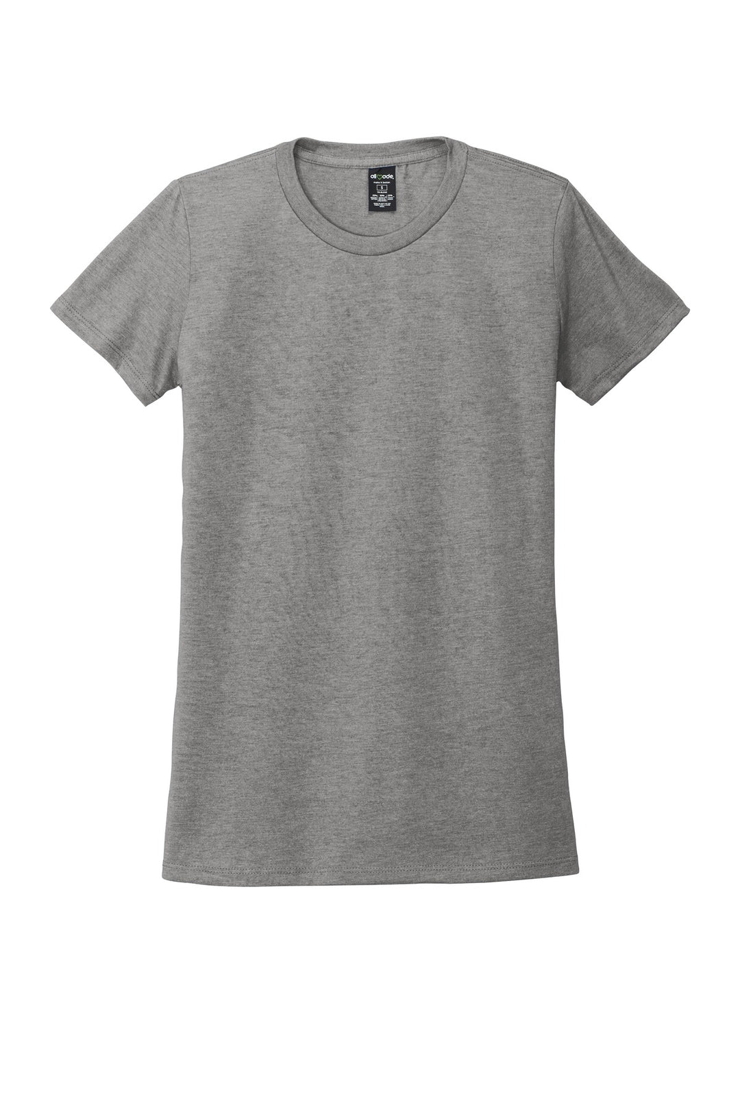 Front View of Aluminum Grey Allmade Women's Tri-Blend Tee AL2008