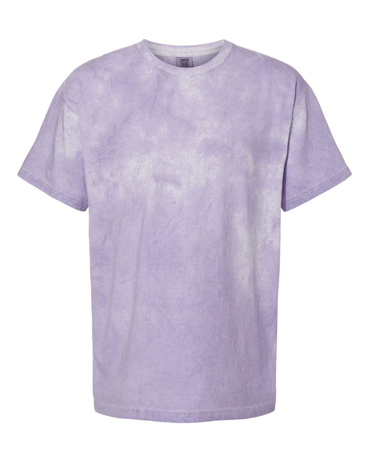 Front View of Amethyst Colorblast™ Heavyweight T-Shirt - 1745
