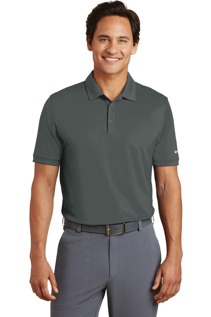 Front View of Anthracite Nike Dri-FIT Players Modern Fit Polo. 799802