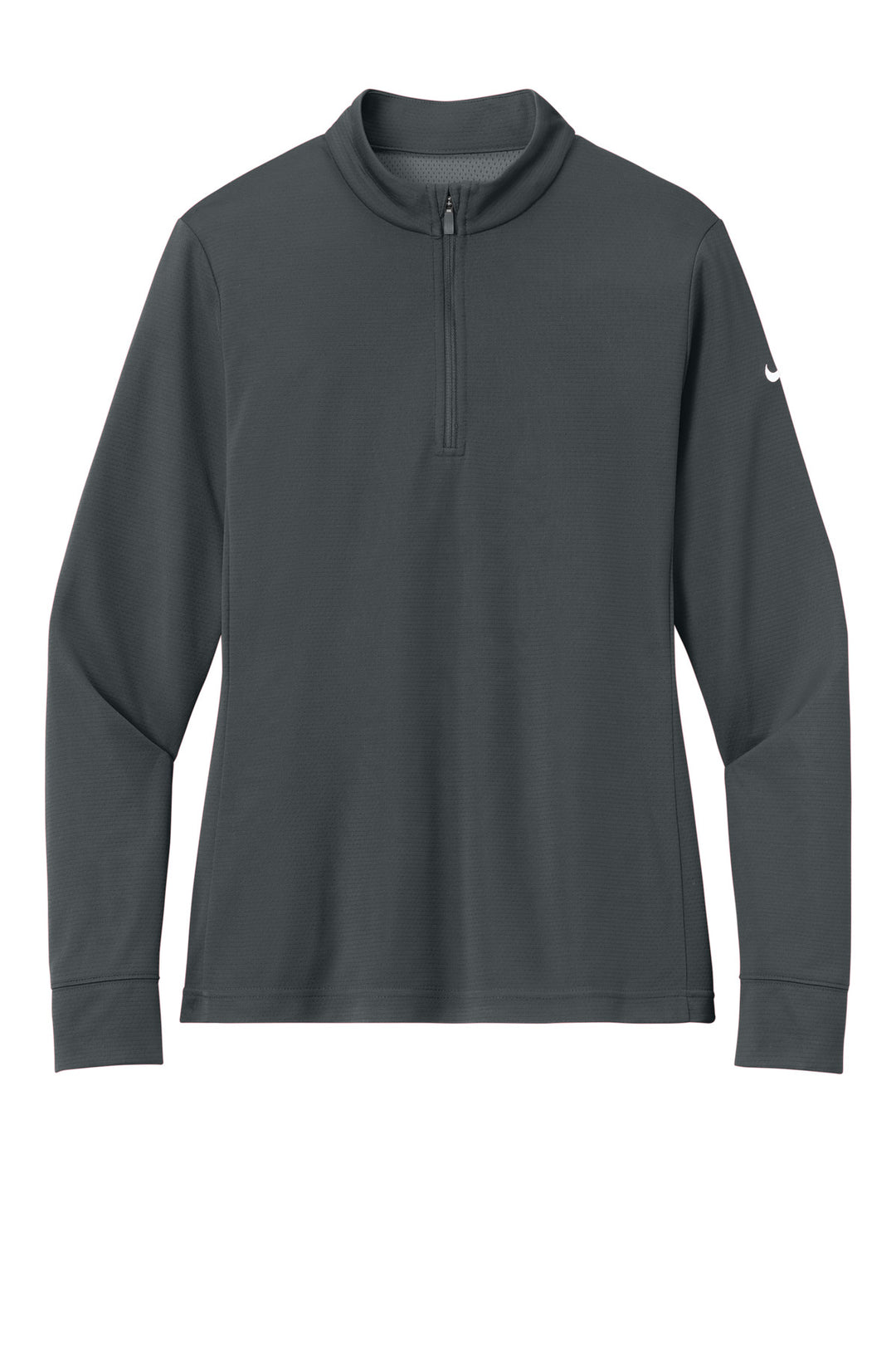 Front View of Anthracite Nike Women's Essential 1/2-Zip Cover-Up NKHM7969
