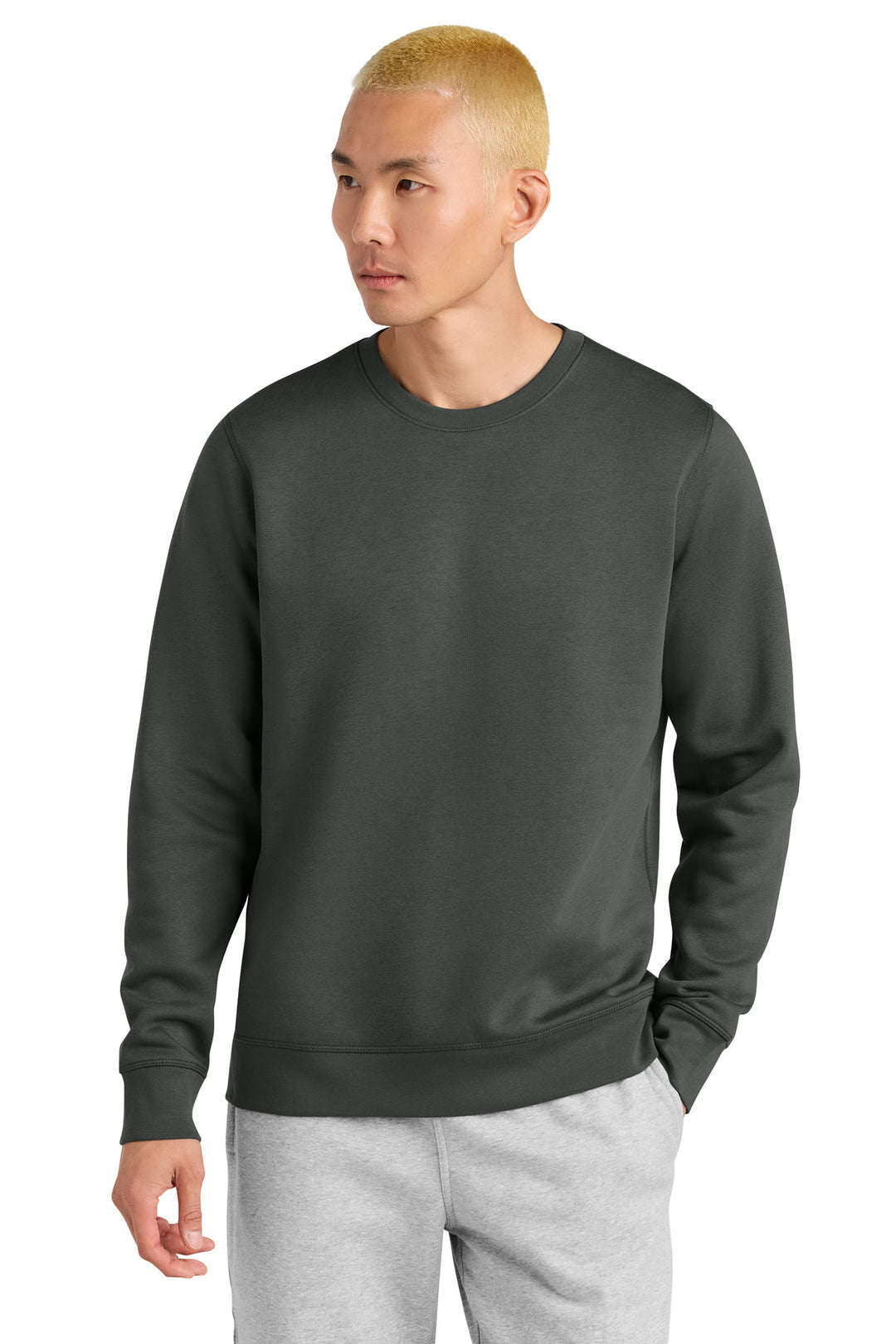 Front View of Anthracite Stanley/Stella Unisex Roller Crewneck Sweatshirt SXU010