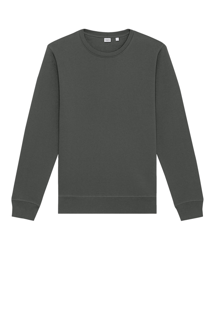 Front View of Anthracite Stanley/Stella Unisex Roller Crewneck Sweatshirt SXU010
