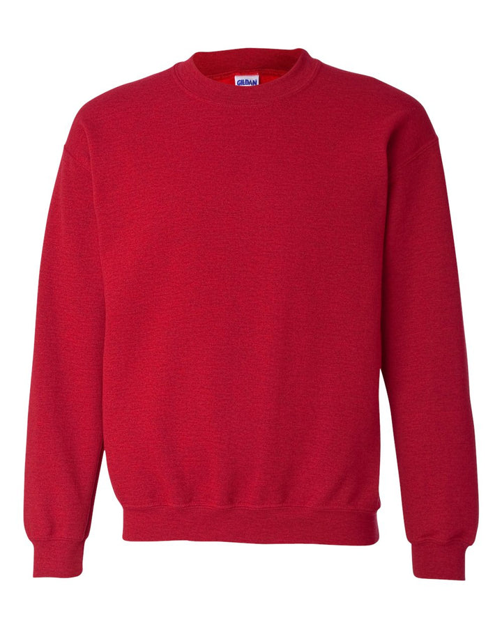 Front View of Antique Cherry Red Heavy Blend™ Crewneck Sweatshirt - 18000
