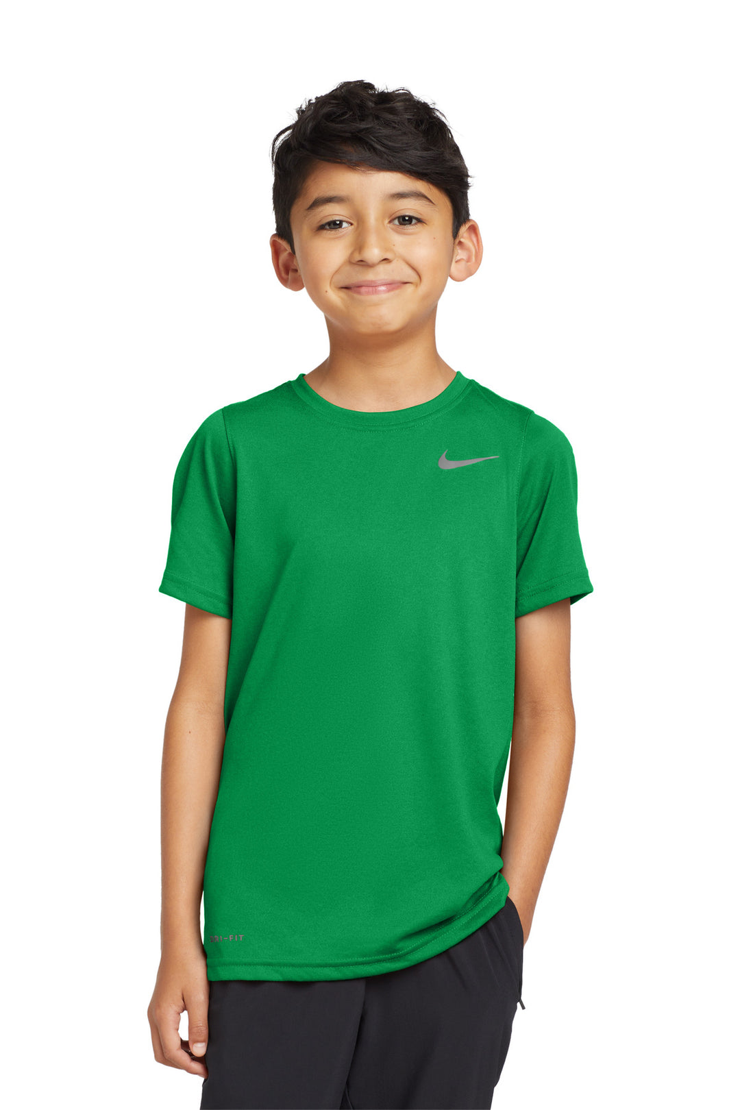 Front View of Apple Green Nike Youth Legend Tee 840178