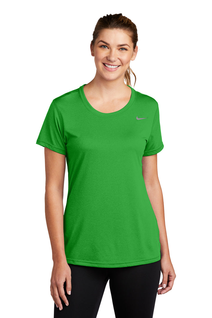 Front View of AppleGreen Nike Women's Team rLegend Tee DV7312