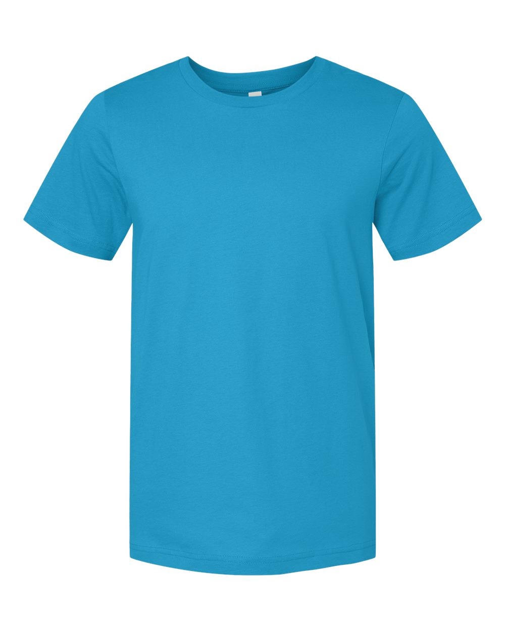 Front View of Aqua Jersey Tee - 3001