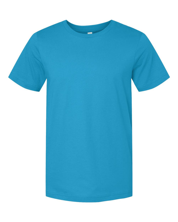 Front View of Aqua Jersey Tee - 3001