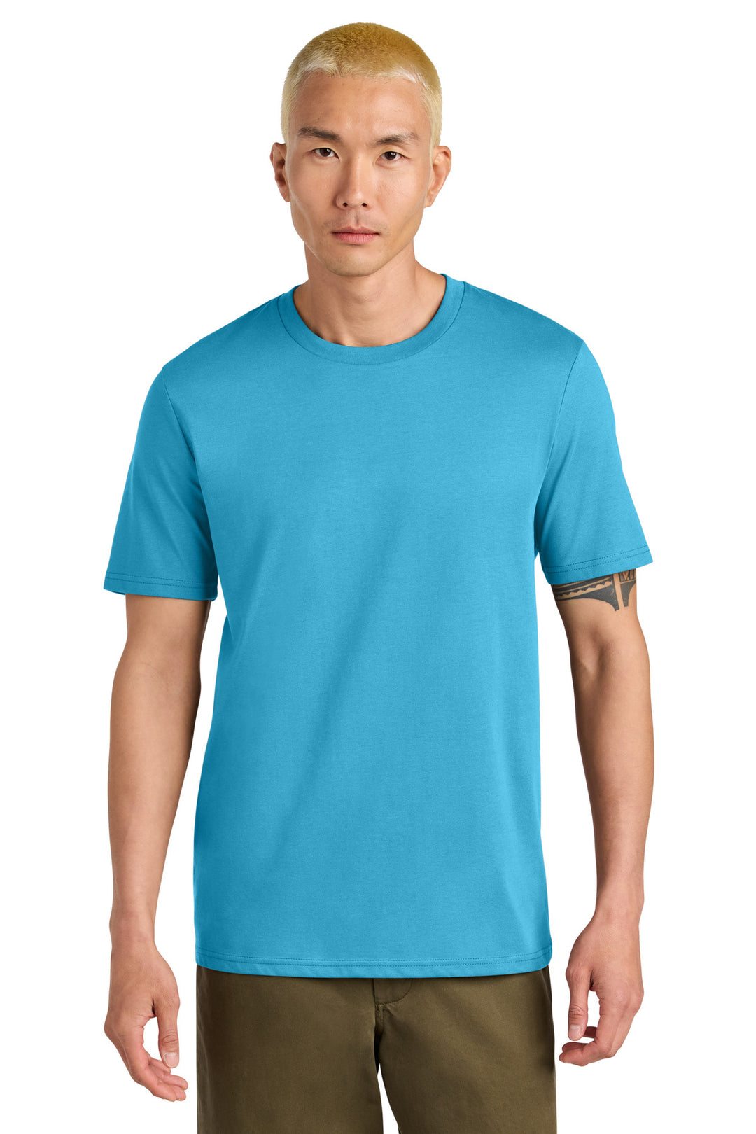 Front View of AquaBlue Stanley/Stella Unisex Creator 2.0 Tee SXU001