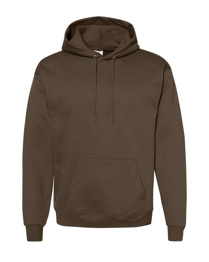 Front View of Army Brown Ecosmart® Hooded Sweatshirt - P170