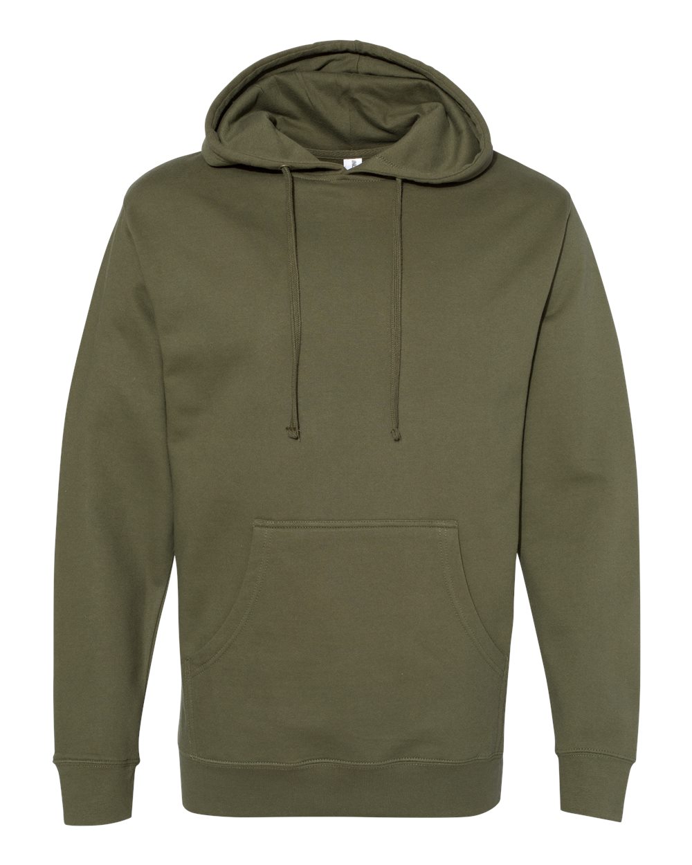 Front View of Army Midweight Hooded Sweatshirt - SS4500