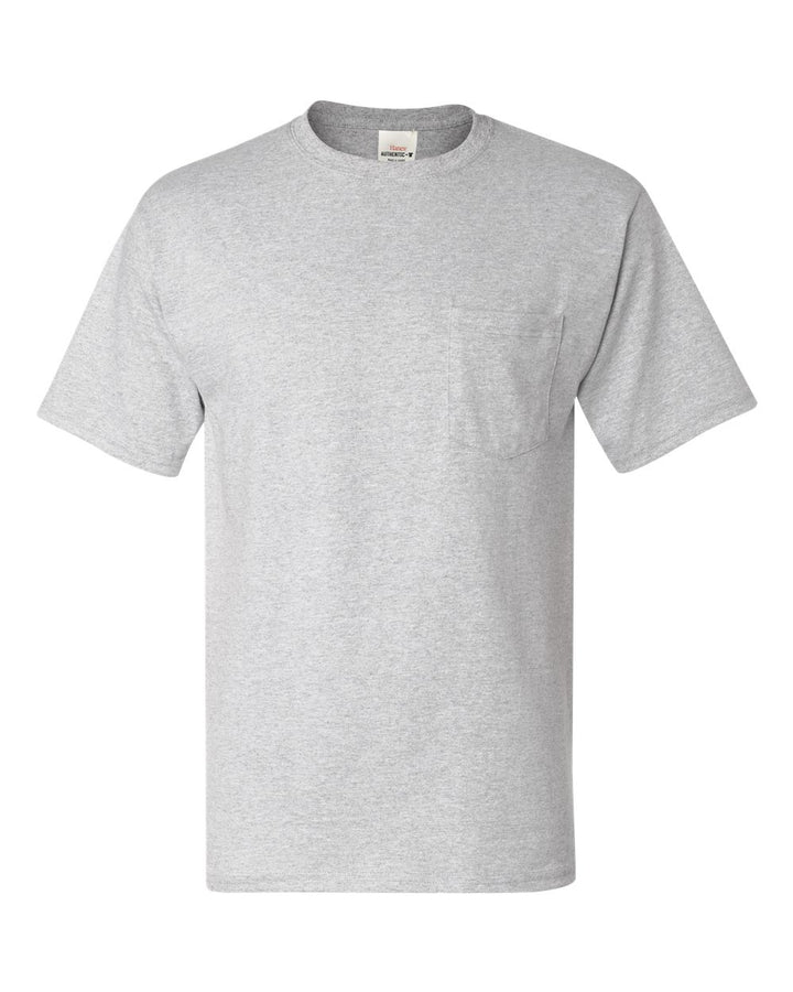 Front View of Ash Authentic Pocket T-Shirt - 5590