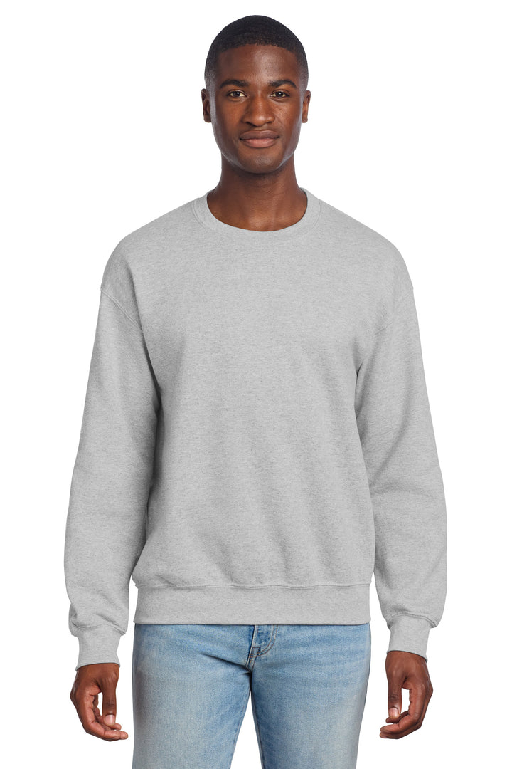Front View of Ash Gildan - DryBlend Crewneck Sweatshirt. 12000