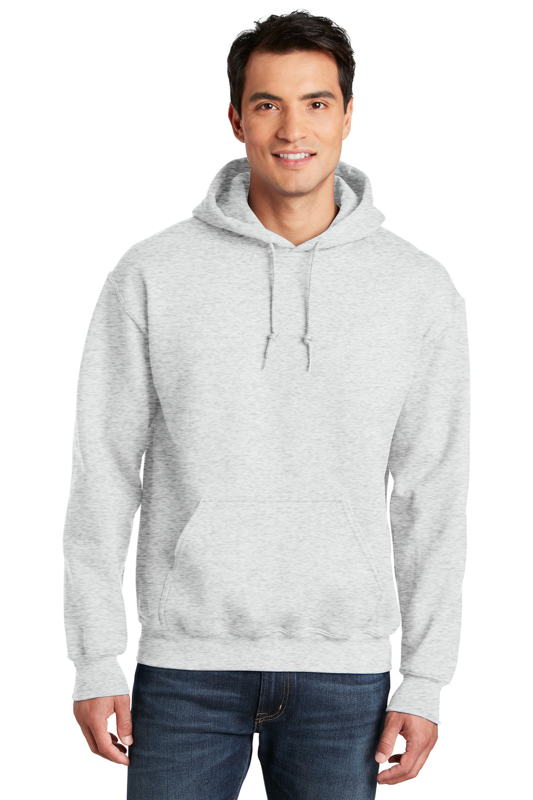 Front View of Ash Gildan - DryBlend Pullover Hooded Sweatshirt. 12500