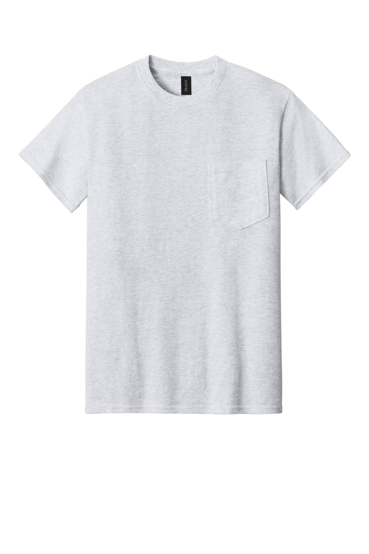 Front View of Ash Gildan - Ultra Cotton 100% US Cotton T-Shirt with Pocket. 2300
